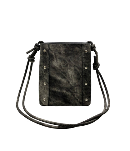 美品 FREAK'S STORE ショルダーバッグ レザレットスタッズバッグ 斜め掛け 合成皮革 メンズ フリークスストア hi