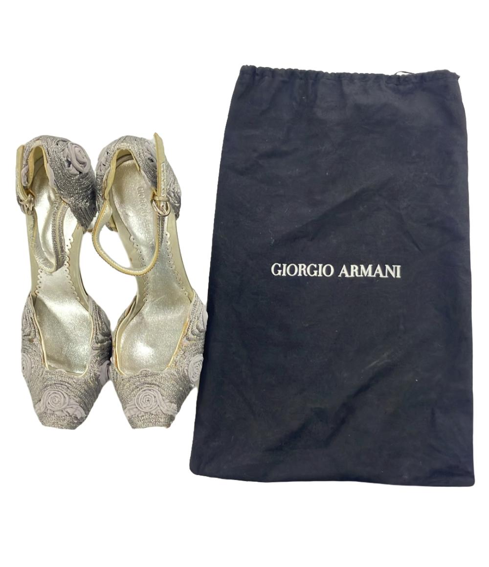 ジョルジオアルマーニ オープントゥパンプス ブライダルシューズ レディース SIZE 35 (XS) GIORGIO ARMANI