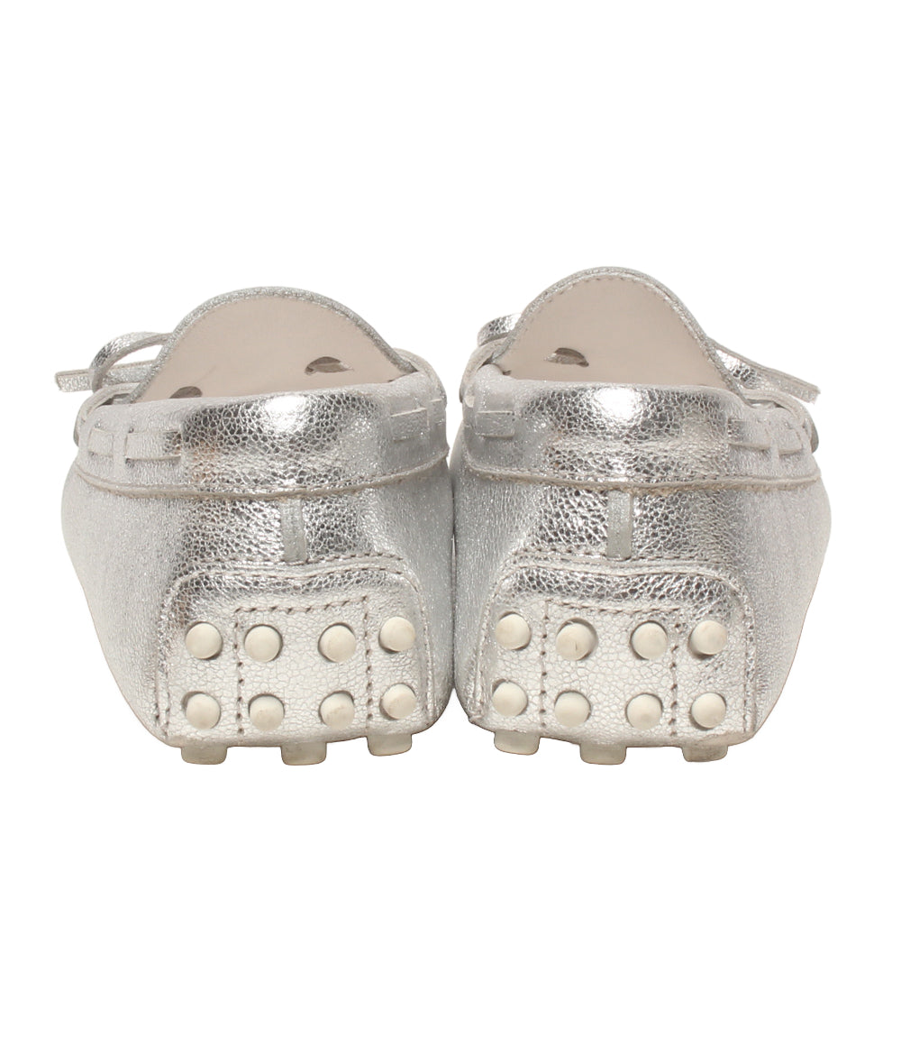 美品 TOD’S モカシン ジュニア ゴンミーノ シルバー キッズ SIZE 33 トッズ