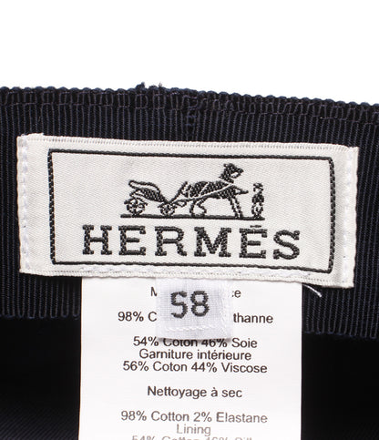 美品 HERMES キャスケット シルバー金具 ウォーバン シェーヌダンクル レディース メンズ SIZE 58 エルメス