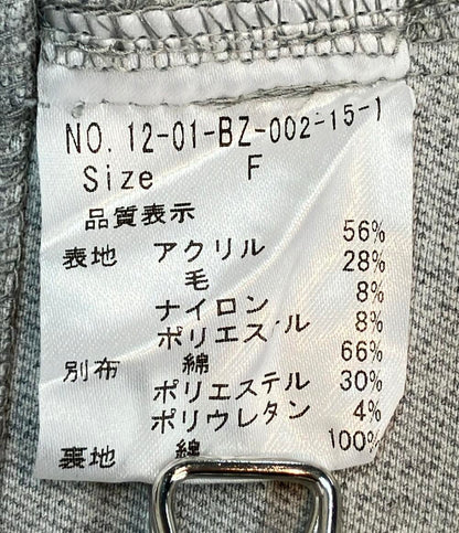 アリア ケント ノーカラージャケット レディース SIZE F (M) MALHIA KENT
