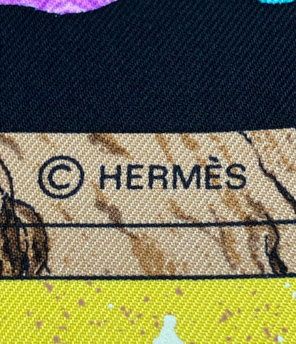 美品 HERMES スカーフ シルク100% カレ90 PiERRES d' ORiENT et d' OCCiDENT レディース エルメス