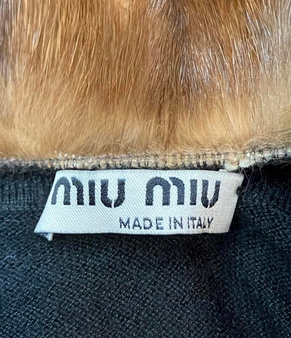 Miu Miu 長袖 カーディガン リアルファー付き レディース SIZE 40 (S) ミュウ ミュウ