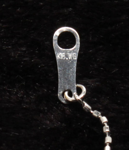 美品 ネックレス K18WG ダイヤ 0.70ct 雪モチーフ スノーモチーフ レディース