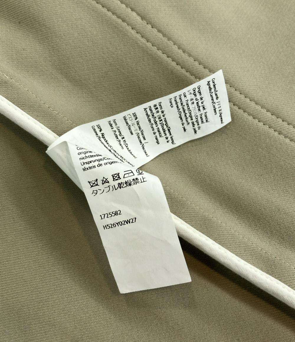 LOEWE ジャケット コンボ アナグラム ロゴレザーパッチ ブルゾン 羊毛 ワークウェア ジャケット H526Y02W27 メンズ SIZE 46 (M) ロエベ