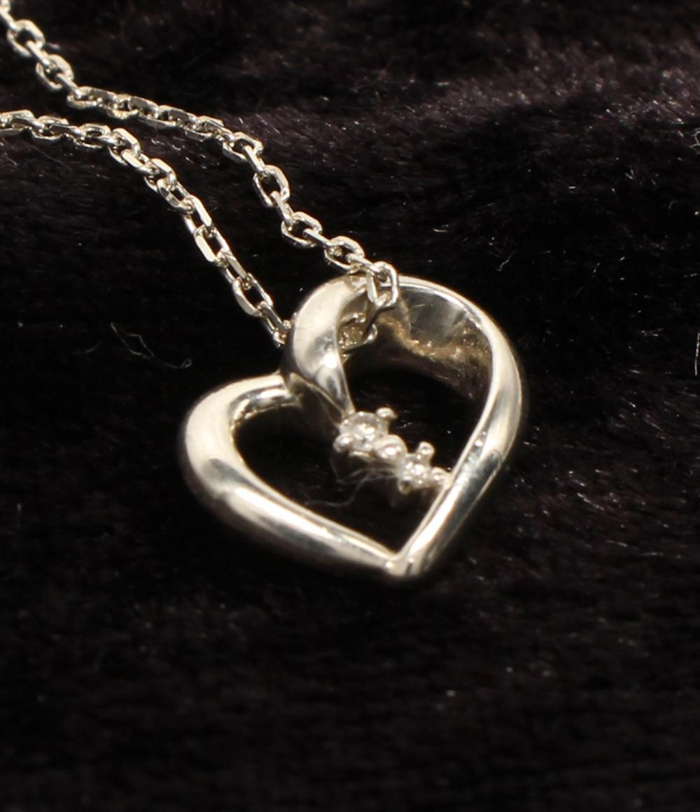 ザ・キッス ネックレス SV SV950 ダイヤ ハートモチーフ レディース THE KISS