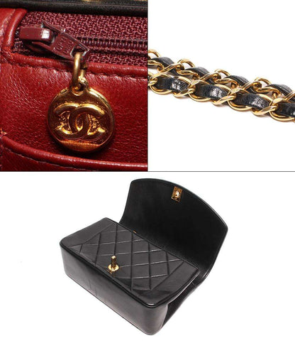 CHANEL チェーンショルダーバッグ ゴールド金具 ココマーク ラムスキン マトラッセ ダイアナフラップ ダイアナ 22 レディース シャネル