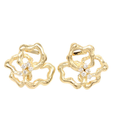 美品 ウォルファース イヤリング K18 ダイヤ レディース WOLFERS