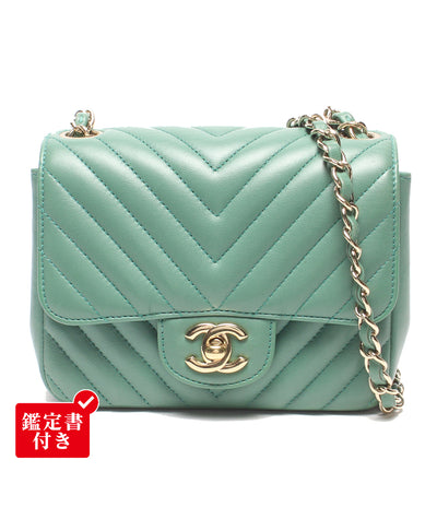 CHANEL チェーンショルダーバッグ 肩掛け 斜め掛け ゴールド金具 Vステッチ シェブロン シングルフラップ シングルチェーン 23番台 レディース