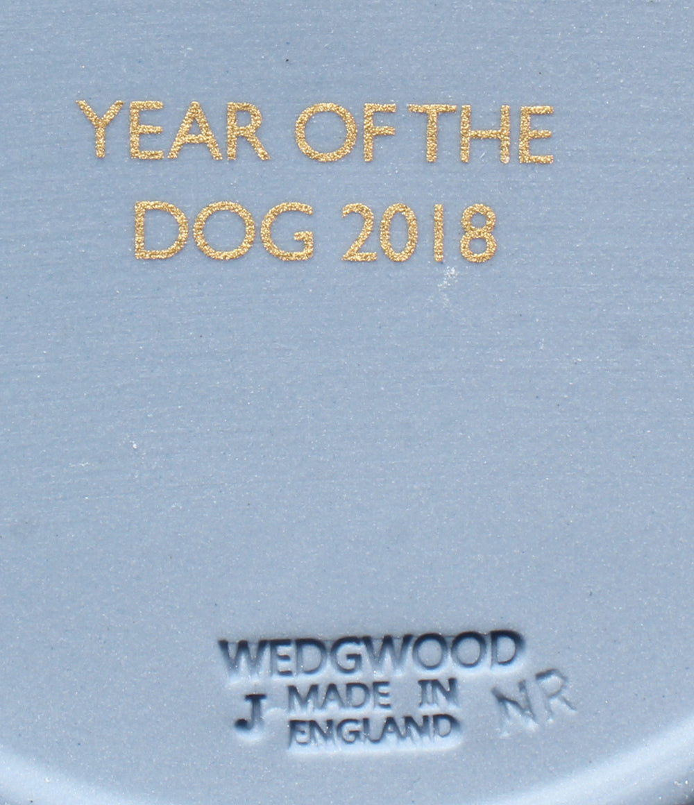 美品 WEDGWOOD プレート エトトレイ 2018 干支 戌 YEAR OF THE DOG 12cm ジャスパー ウエッジウッド