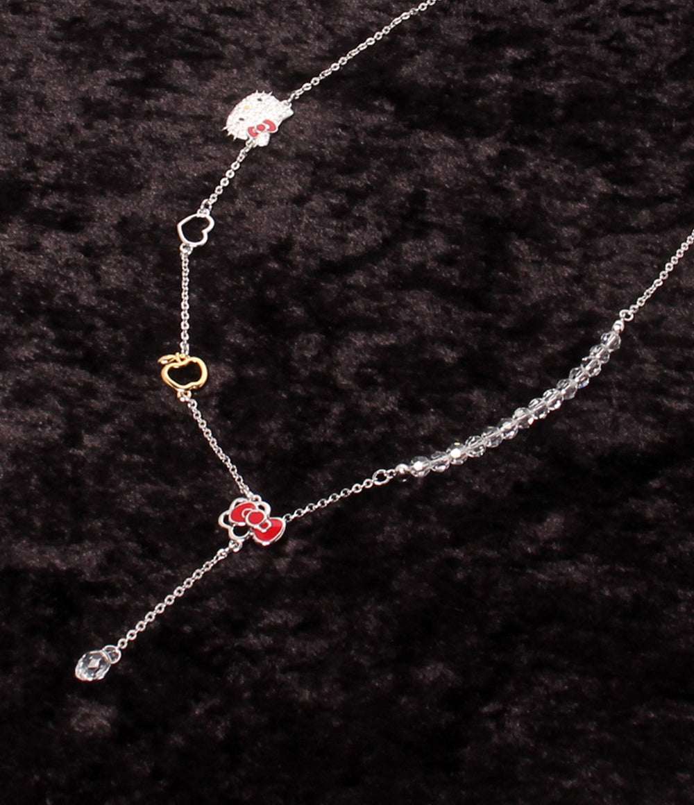 美品 SWAROVSKI SANRIO ネックレス 1097209 ハローキティモチーフ Hello Kitty Toggle レディース スワロフスキー