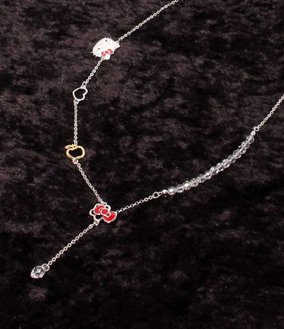 美品 SWAROVSKI SANRIO ネックレス 1097209 ハローキティモチーフ Hello Kitty Toggle レディース スワロフスキー
