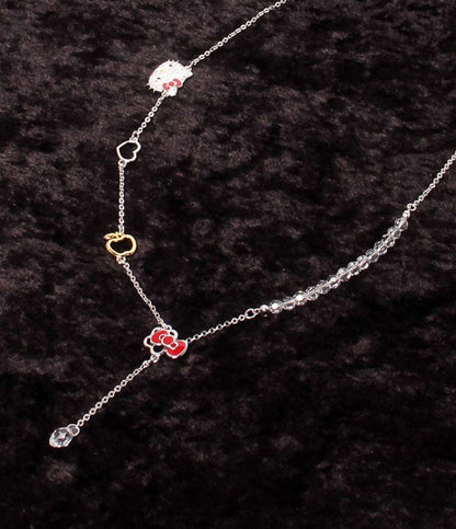 美品 SWAROVSKI SANRIO ネックレス 1097209 ハローキティモチーフ Hello Kitty Toggle レディース スワロフスキー