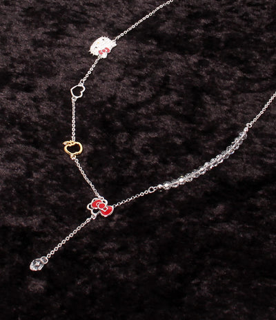 美品 SWAROVSKI SANRIO ネックレス 1097209 ハローキティモチーフ Hello Kitty Toggle レディース スワロフスキー