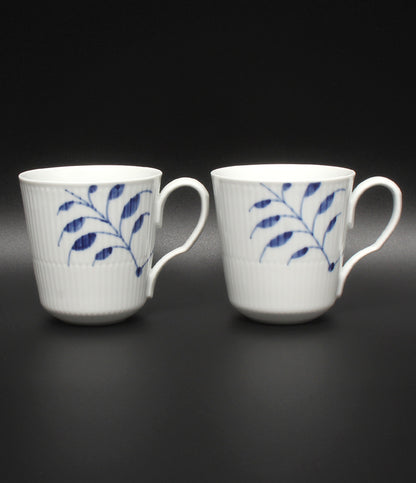 美品 Royal Copenhagen プレート 皿 24cm マグカップ 4点セット ブルーフルーテッド メガ ロイヤルコペンハーゲン