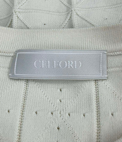CELFORD アンサンブル 長袖カーディガンワンピース スプリングプレートパターンニットアップ CWNO261777 レディース SIZE 38 (M) セルフォード
