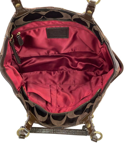 COACH トートバッグ キャンバス レザー シグネチャー F15459 レディース コーチ