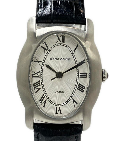 美品 Pierre Cardin 腕時計 クオーツ ホワイト レディース ピエールカルダン