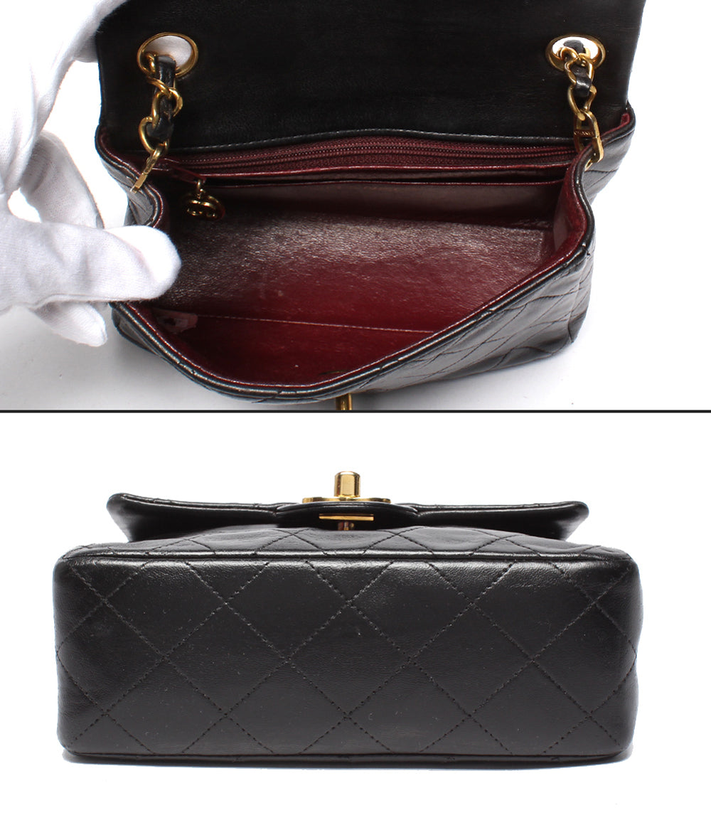 シャネル チェーンショルダーバッグ ミニマトラッセ ゴールド金具 ラムスキン 2番台 レディース CHANEL CHANEL チェーンショルダーバッグ ゴールド金具 ミニマトラッセ 3番台