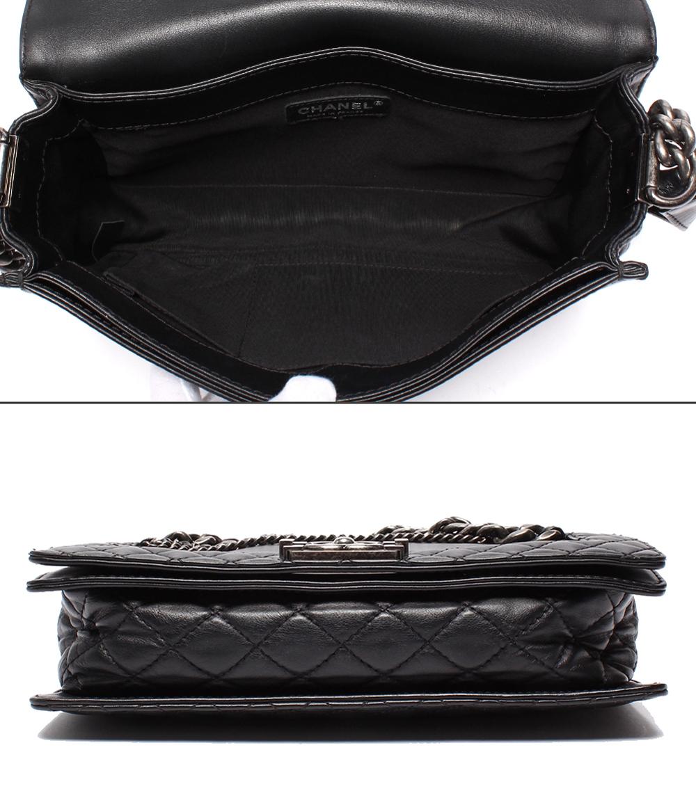 CHANEL チェーンショルダーバッグ ボーイシャネル28 シルバー金具 がん