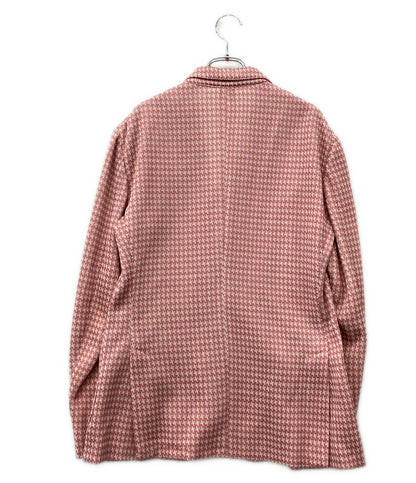 美品 LARDINI 千鳥格子柄 テーラード ジャケット メンズ SIZE 48 (L) ラルディーニ