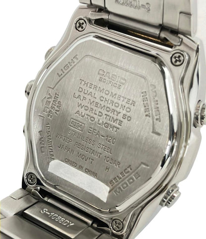 CASIO 腕時計 エディフィス EDIFICE クオーツ ブラック EFA-120 メンズ カシオ