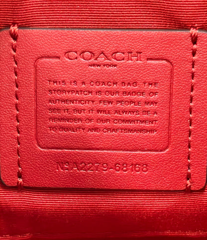 美品 COACH ショルダーバッグ 斜め掛け PVC シグネチャー 68168 レディース コーチ