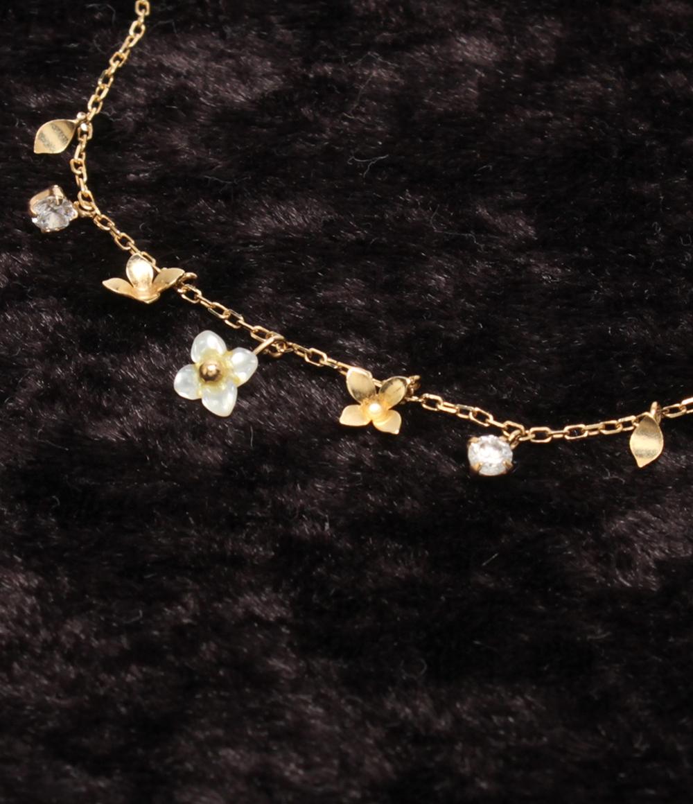 美品 Samantha Tiara ブレスレット K10 フラワーモチーフ レディース