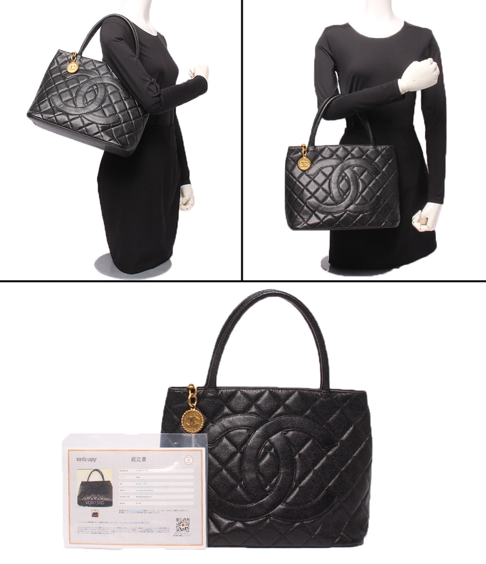 CHANEL トートバッグ ゴールド金具 キャビアスキン 復刻トート 2番台