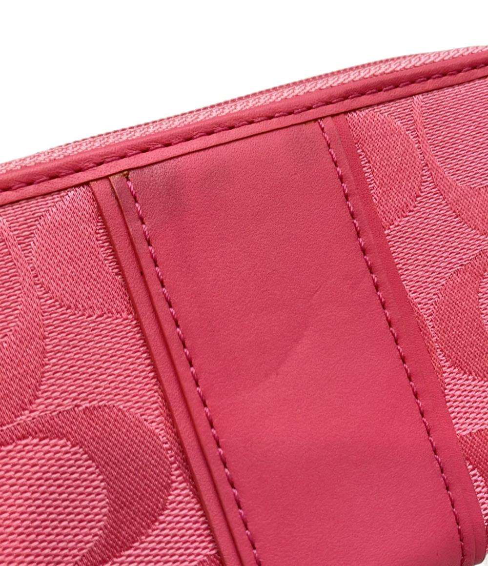 COACH ラウンドファスナー財布 シグネチャー レディース コーチ