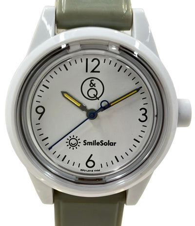 シチズン 腕時計 Q&Q ソーラー ホワイト RP01 J015 ユニセックス CITIZEN