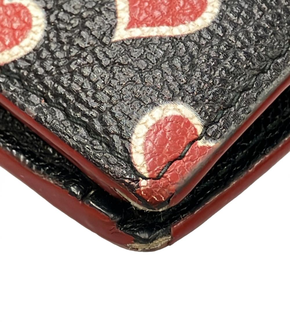 miu miu / ミュウミュウ | レザー パイソン ビジュー装飾 ハート ケース 財布 | レッド | レディース MIU MIU - miu miu / ミュウミュウ | レザー パイソン ビジュー装飾