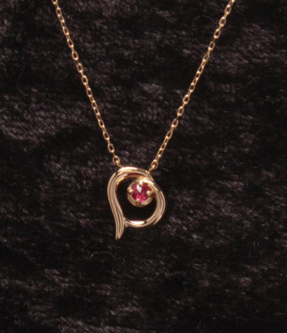 美品 VENDOME AOYAMA ネックレス K18 ダイヤ ルビー リバーシブル ハートモチーフ レディース ヴァンドームアオヤマ