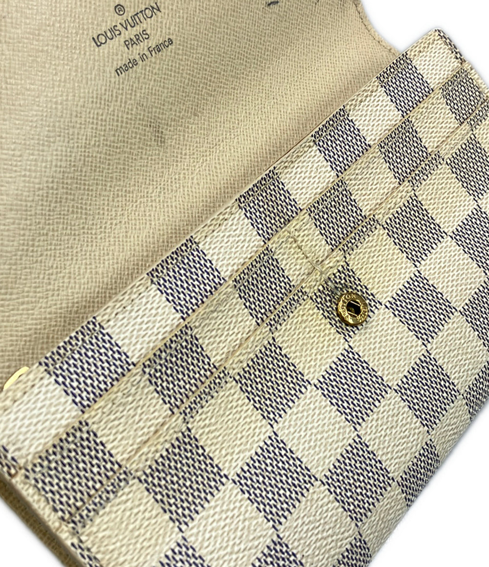 ルイヴィトン ポルトフォイユ サラ ダミエ アズール N61735 長財布 LOUIS VUITTON 長財布 ポルトフォイユ サラ ダミエ アズール N61735