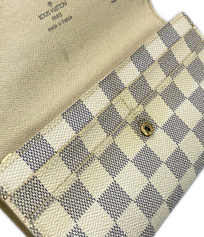 LOUIS VUITTON 長財布 ポルトフォイユ サラ ダミエ アズール N61735 レディース メンズ ルイ・ヴィトン
