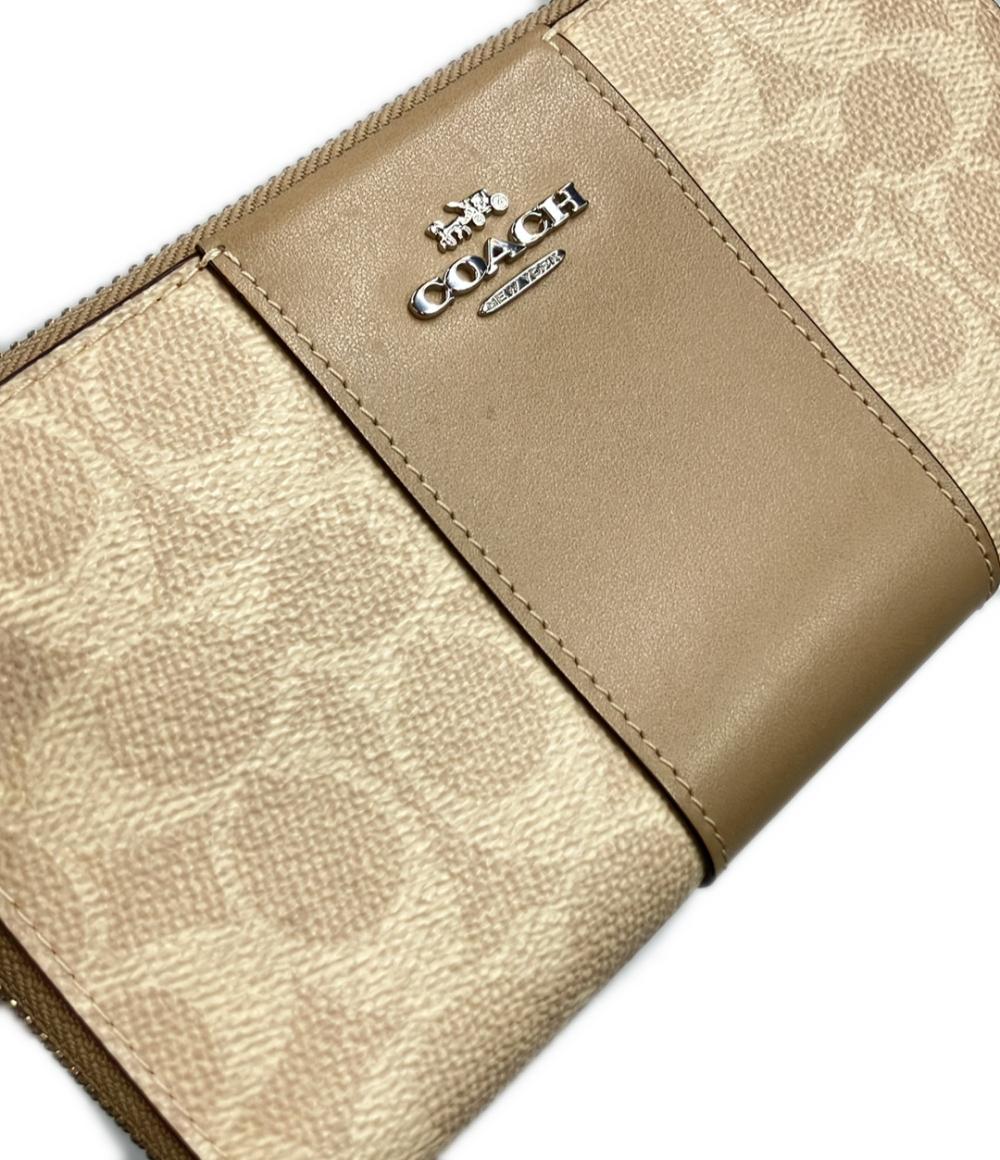 COACH ラウンドファスナー長財布 シグネチャー 31546 レディース コーチ