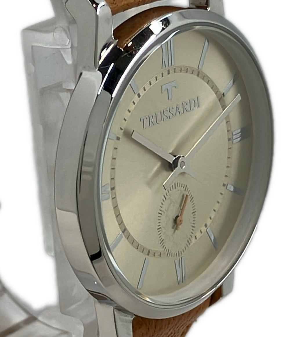 美品 TRUSSARDI 腕時計 クオーツ ゴールド レディース メンズ トラサルディ