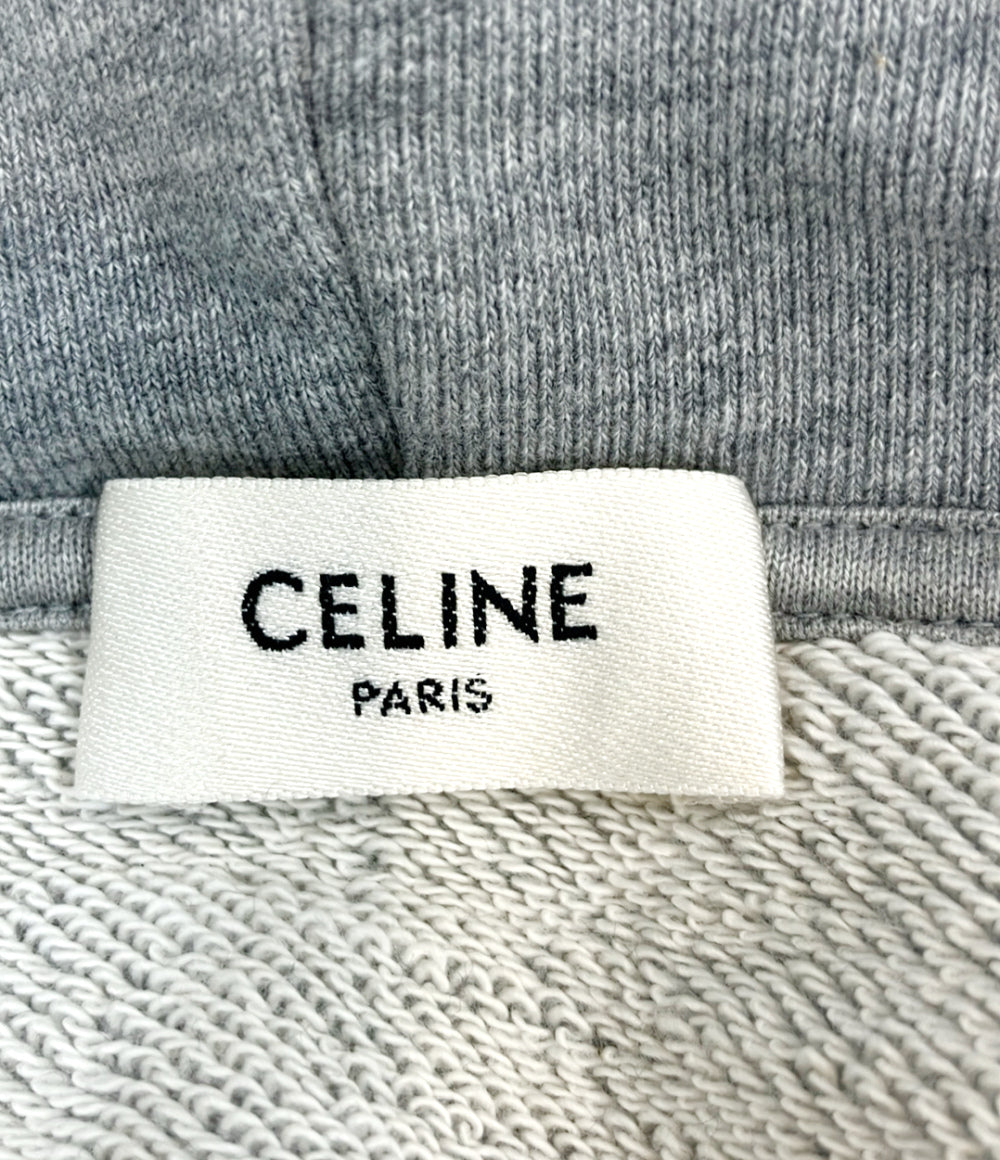 CELINE ルーズ フーディー / コットンフリース　メンズパーカー　グレー CELINE - CELINE セリーヌ パーカー グレー コットンフリースフーディ