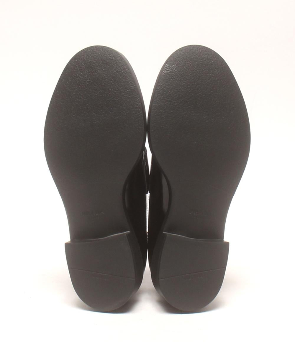 希少 美品　プラダ　ローファー　靴　☆ブラック☆37 プラダ PRADA ローファー オックスフォード トライアングルロゴ