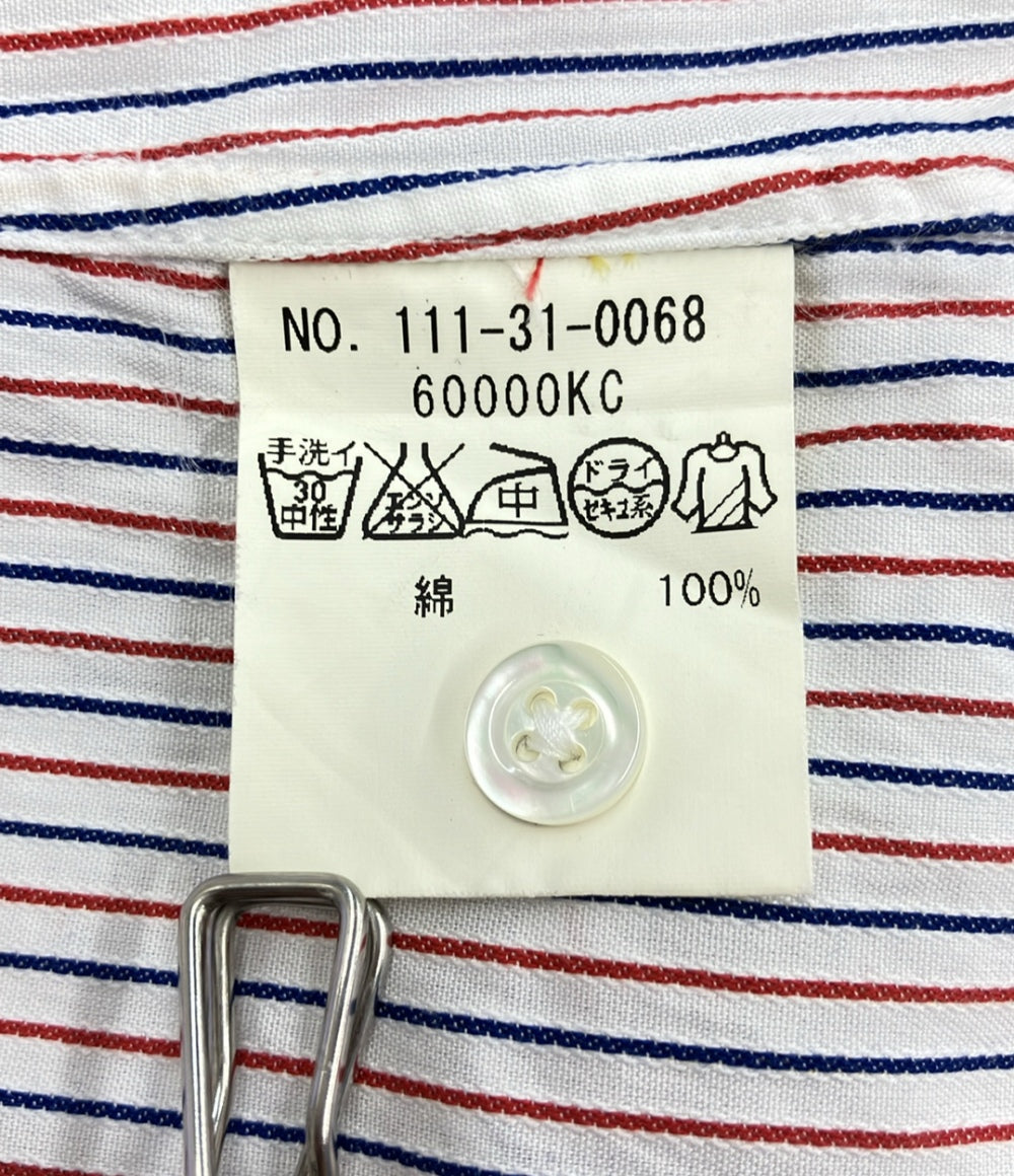 美品 シップス 長袖ストライプシャツ レインボー メンズ SIZE M (M) SHIPS