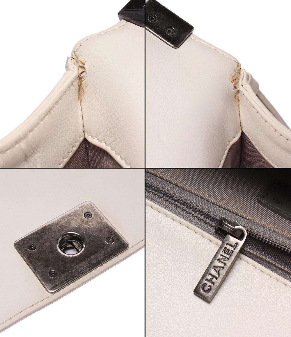 CHANEL チェーンショルダーバッグ 18番台 マトラッセ シルバー金具 ボーイシャネル レディース シャネル