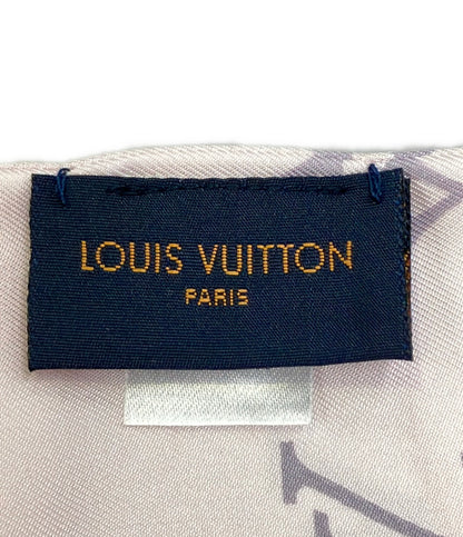 美品 LOUIS VUITTON ストール スカーフ シルク100% バンドー モノグラム コンフィデンシャル M70637 レディース ルイ・ヴィトン