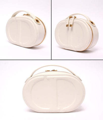 美品 Christian Dior 2wayショルダーバッグ ハンドバッグ 斜め掛け オーバル カメラバッグ CD シグネチャー レディース クリスチャンディオール