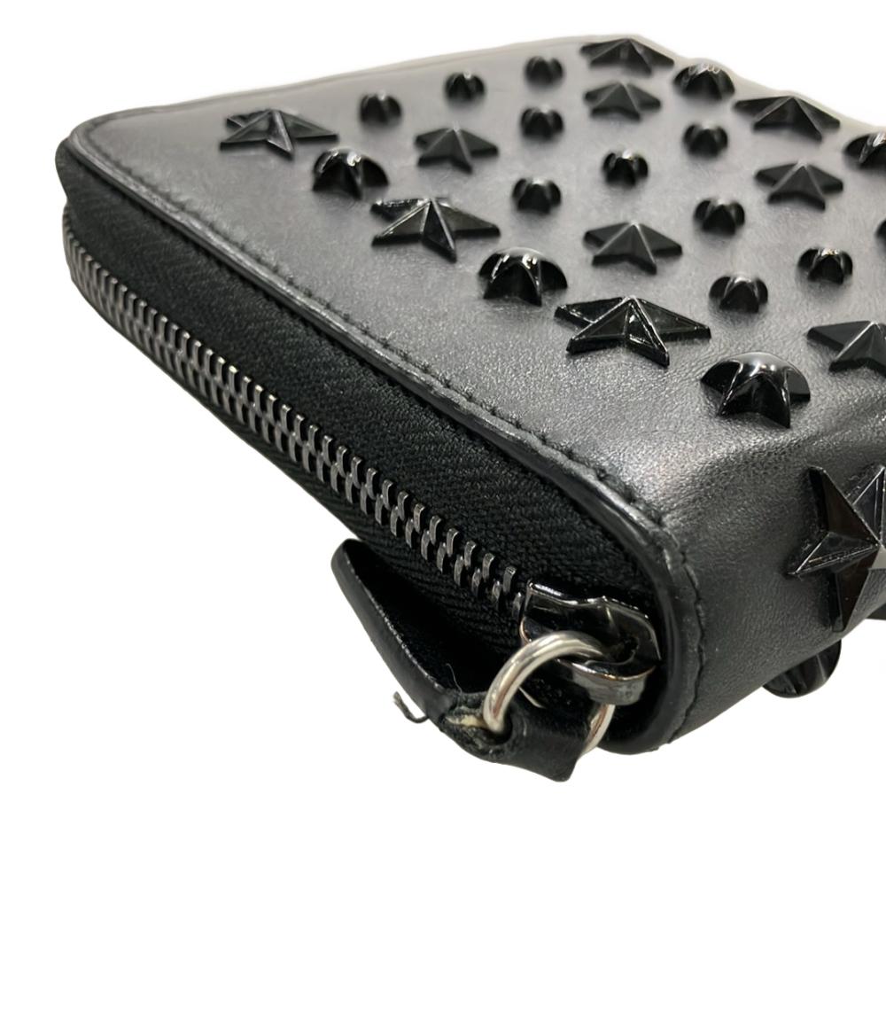 ジミーチュウ　折り財布　二つ折り　ラウンドファスナー　レザー ジミーチュウ ラウンドファスナー二つ折り財布 レザー ローレンス