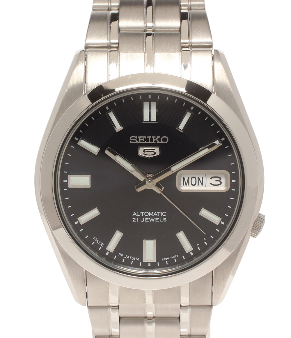 美品 SEIKO 腕時計 セイコー5 自動巻き ブラック 7S26-03B0 メンズ セイコー