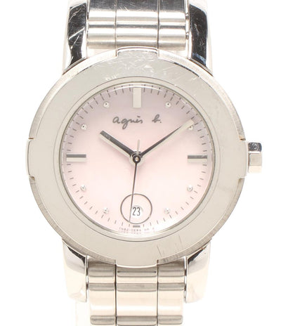 agnes b. 腕時計 クオーツ ピンク 7N82-0BA0 レディース アニエスベー