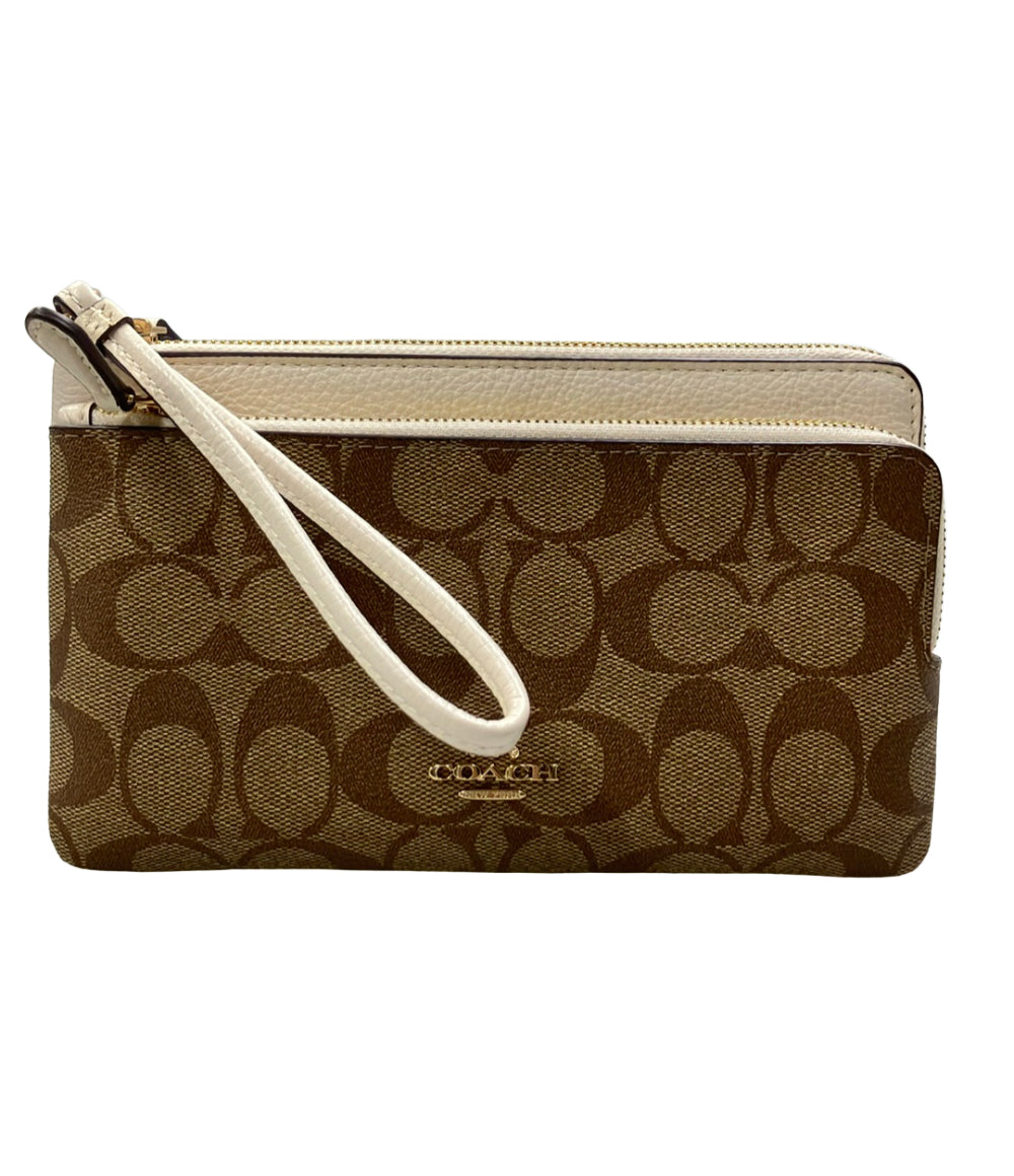 COACH L字ファスナー長財布 PVC レザー シグネチャー C5576 レディース コーチ