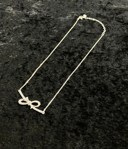 美品 スワロフスキー ネックレス リボンモチーフ レディース SWAROVSKI