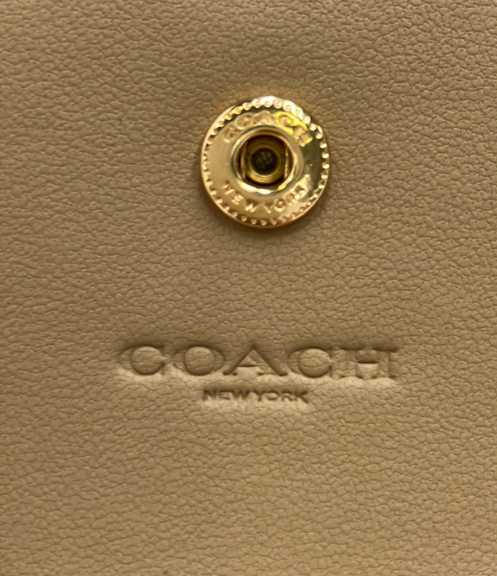 美品 COACH 二つ折り財布 シグネチャー レディース コーチ