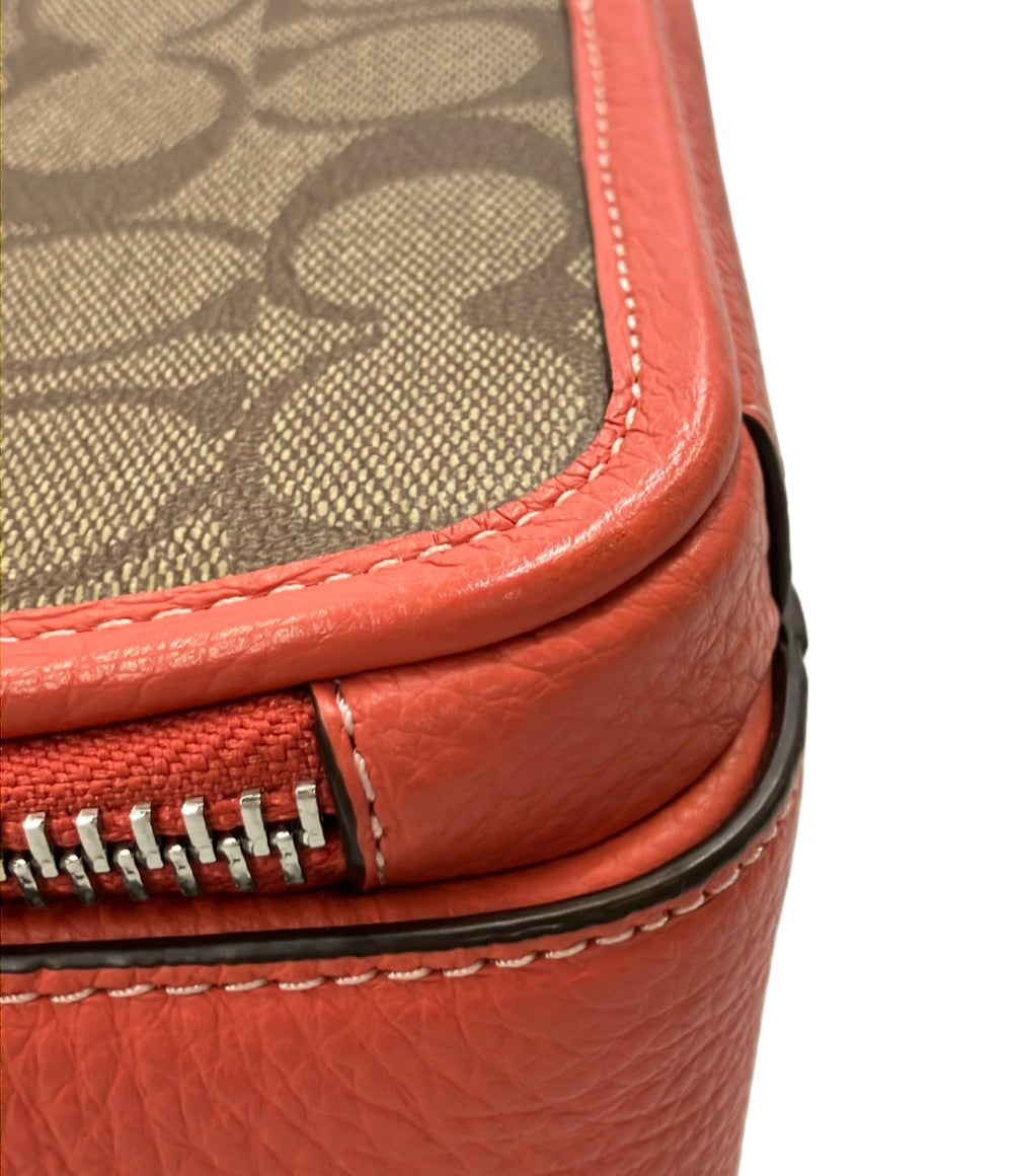美品 COACH ショルダーバッグ 斜め掛け サリバン フラップ クロスボディ シグネチャー CJ591 メンズ レディース コーチ